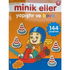 Minik Eller Yapıştır Ve Boya - Turuncu Kitap