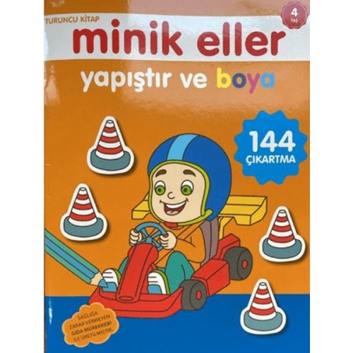 Minik Eller Yapıştır Ve Boya - Turuncu Kitap