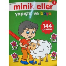 Minik Eller Yapıştır Ve Boya - Yeşil Kitap