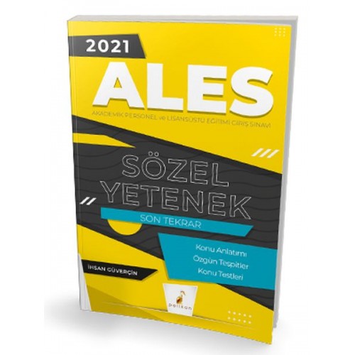 Pelikan 2021 ALES Sözel Yetenek Son Tekrar Konu Anlatımı