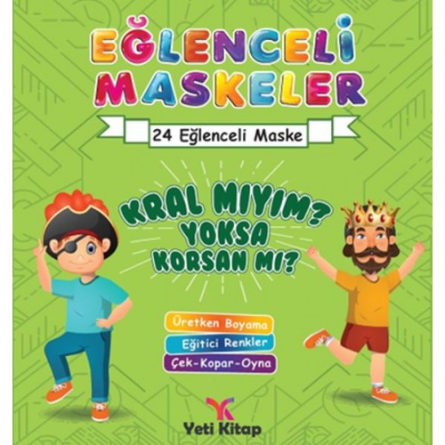 Eğlenceli maskeler kral mıyım yoksa korsan mı?