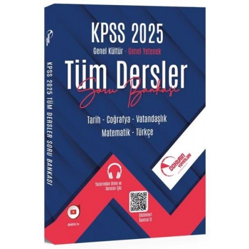 Doktrin Yayınları 2025 KPSS Genel Yetenek Genel Kültür Tüm Dersler Soru Bankası