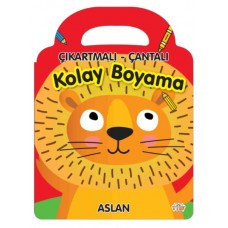 Aslan - Çıkartmalı-Çantalı Kolay Boyama