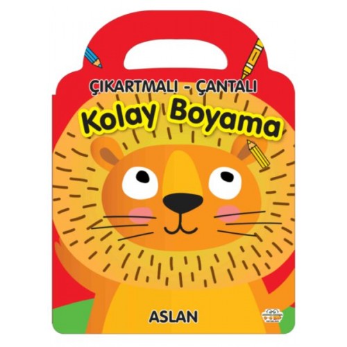 Aslan - Çıkartmalı-Çantalı Kolay Boyama