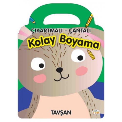 Tavşan - Çıkartmalı-Çantalı Kolay Boyama