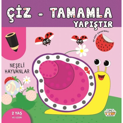 Çiz-Tamamla-Yapıştır Neşeli Hayvanlar