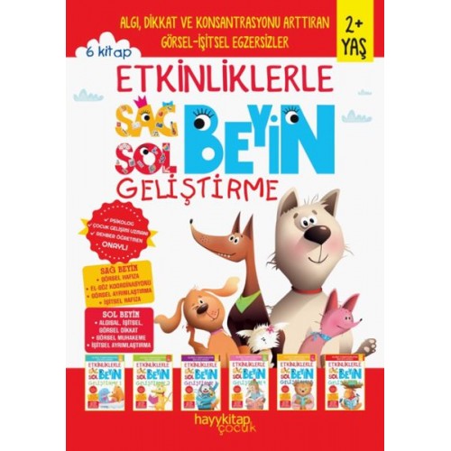 Etkinliklerle Sağ Beyin Sol Beyin Geliştirme (2+ Yaş) 6’lı Set