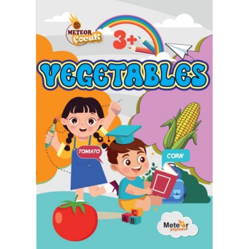 Vegetables (Sebzeler) Türkçe – İngilizce Boyama Kitabı