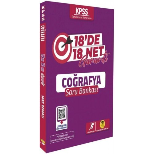 Tasarı Yayınları KPSS Coğrafya 18 de 18 Net Garanti Soru Bankası