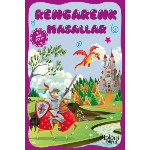 Çocuklar için Hayal ve Odak Geliştirici Rengarenk Masallar Mor Kitap