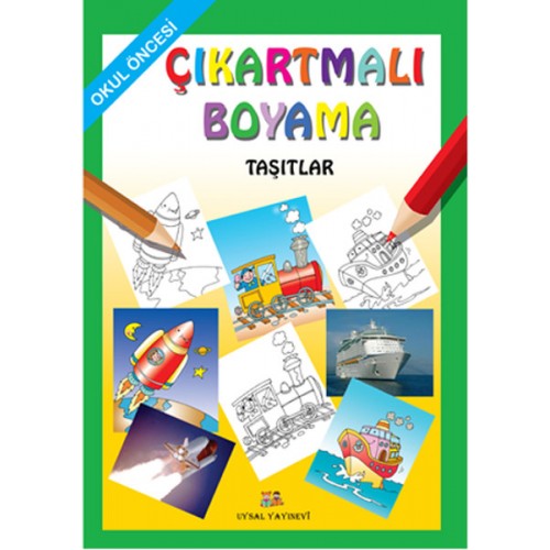 Çıkartmalı Boyama  Taşıtlar - Okul Öncesi