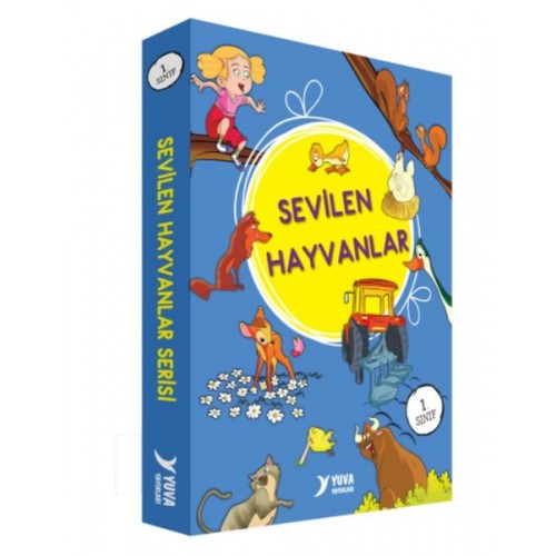 Sevilen Hayvanlar Serisi 1. Sınıf Düz Yazılı 10 Kitap