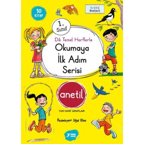 Okumaya İlk Adım Serisi Anetil Düz Yazı (10 Kitap)