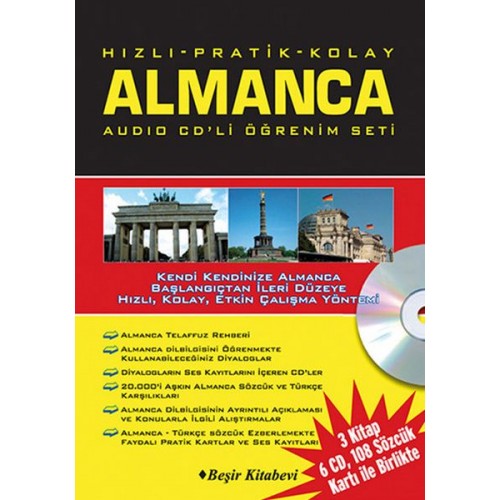 Hızlı Pratik Kolay Almanca Audio CDli Öğrenim Set